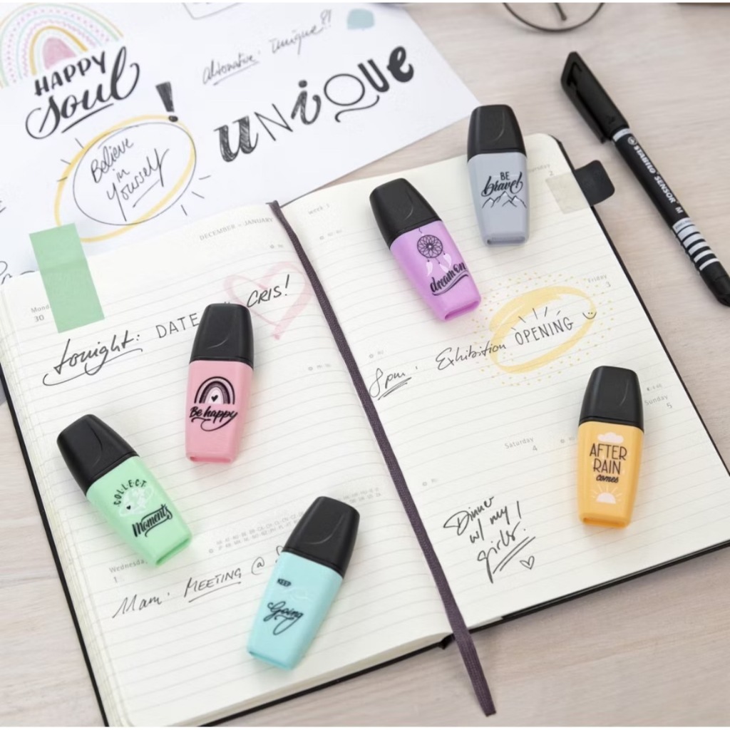 【德國天鵝STABILO】BOSS MINI Pastellove Edition 波士馬卡龍色迷你螢光筆 好攜帶輕巧ST0703-59, , large