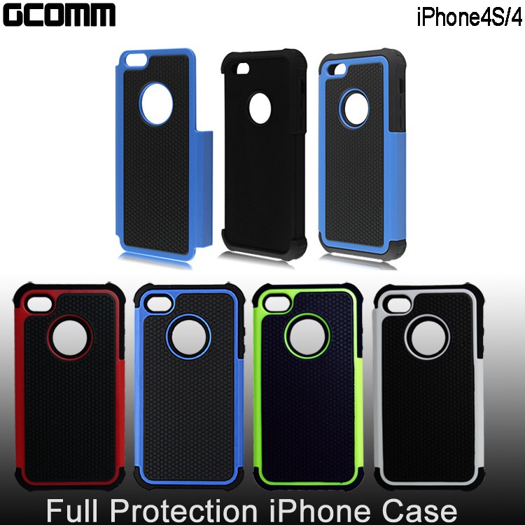 GCOMM iPhone4S/4 Full Protection 全方位超強防摔殼 時尚白, , large