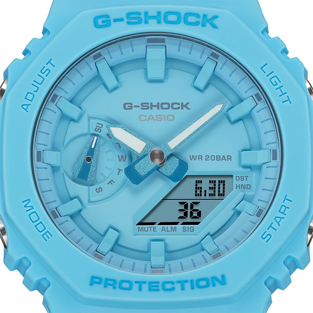 CASIO 卡西歐 G-SHOCK 單色美學 八角 雙顯手錶 GA-2100-2A2, , large