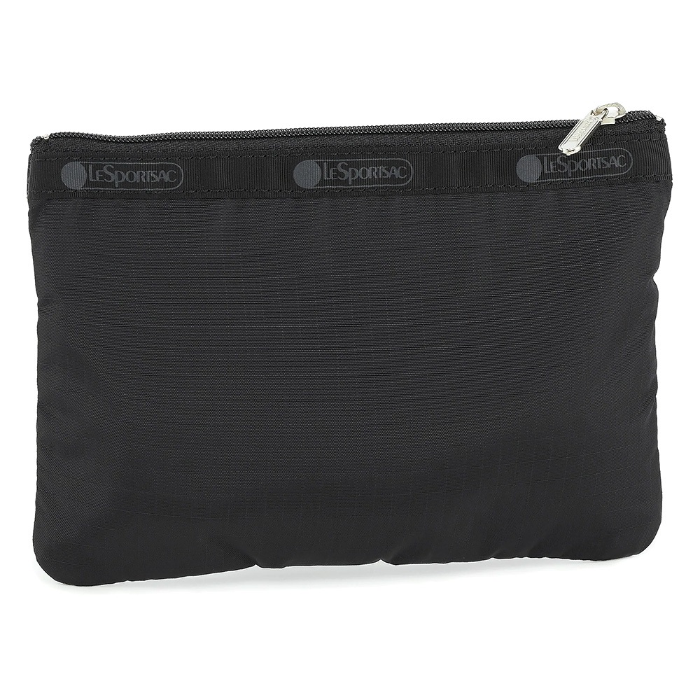 Lesportsac 三層拉鍊化妝包-神秘黑, , large