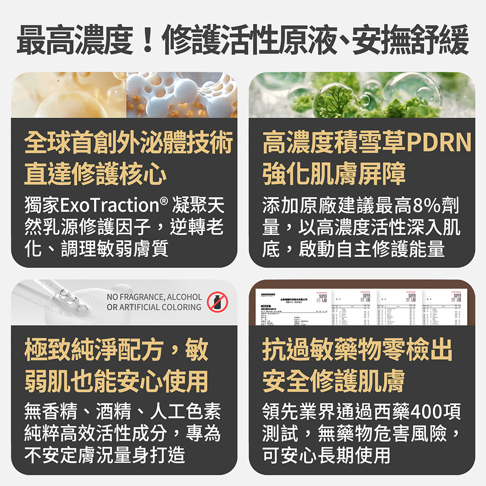 【FJ豐傑生醫】積雪草外泌體修護原液-30ml/瓶(高濃度修護活性) , , large