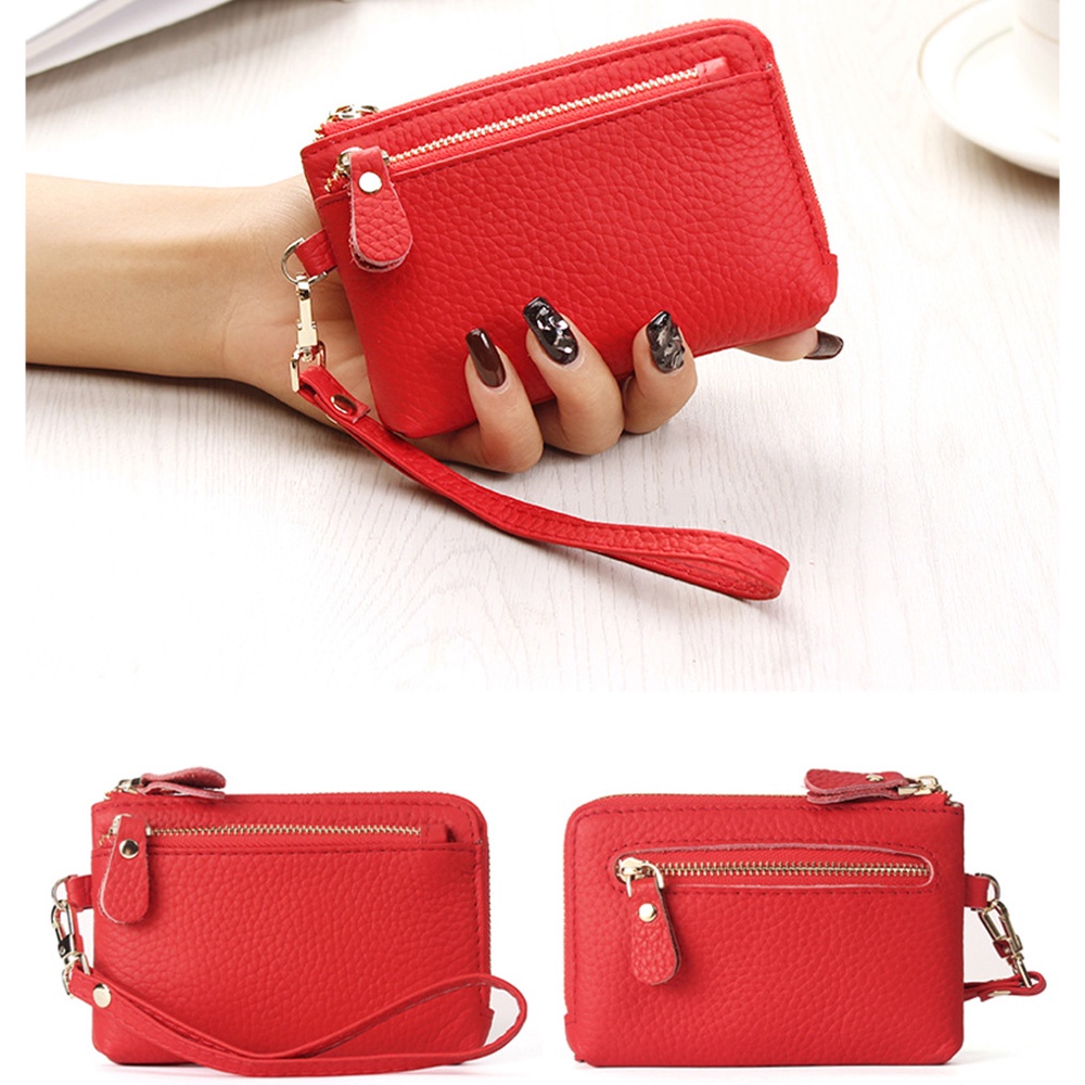 【牛皮零錢包】SPRING-真皮頭層牛皮短夾零錢包 招財真皮頭層牛皮錢包牛皮男女通用-多色, , large