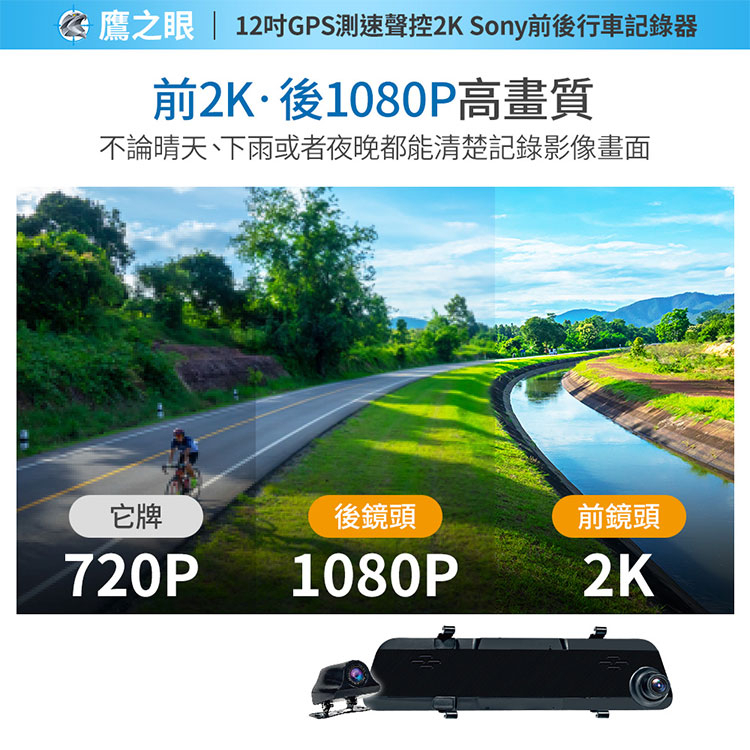 買就送霧化機【鷹之眼】12吋GPS  2K Sony鏡頭行車紀錄器-附32G卡 TA-B001 行車記錄器 R3D197, , large