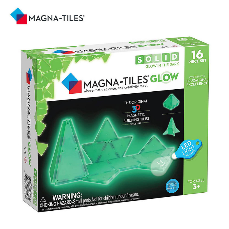 【意創趨術】Magna-Tiles夜光磁力積木16片, , large