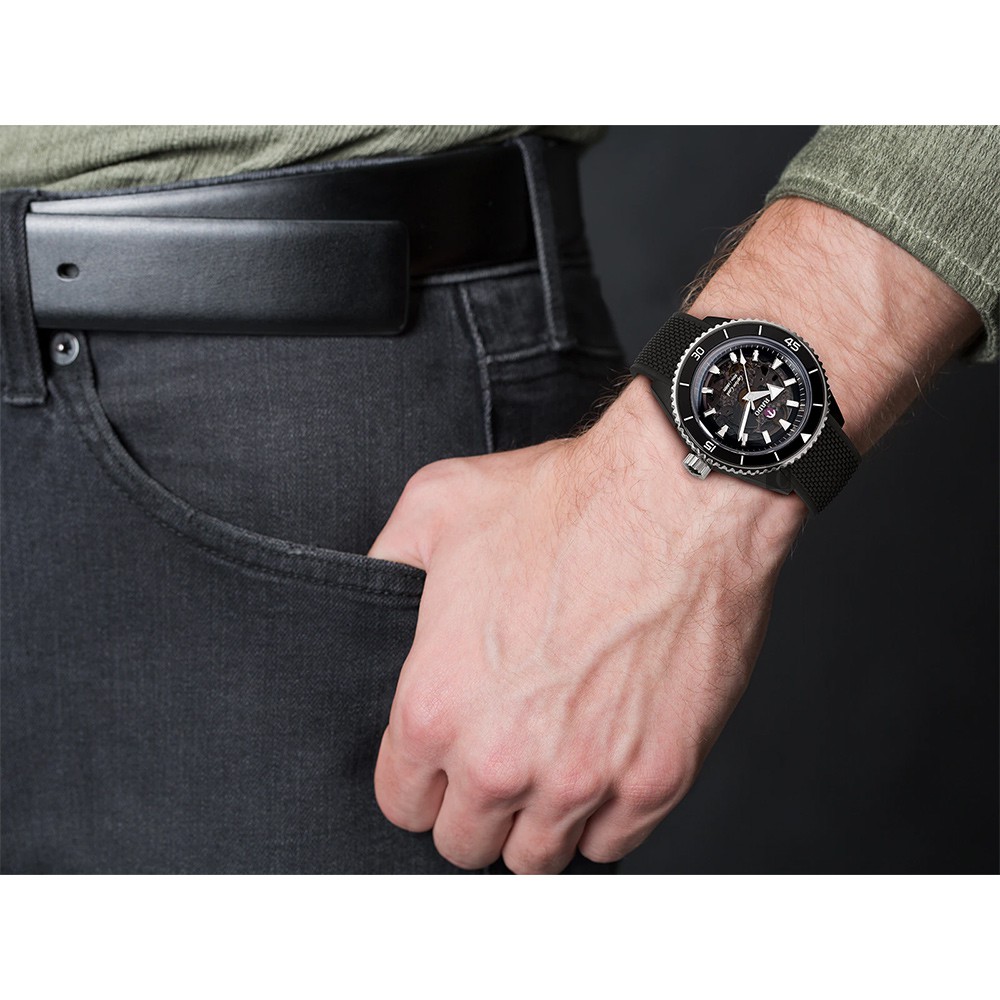 RADO 雷達 庫克船長高科技陶瓷鏤空機械錶-43mm R32127156, , large