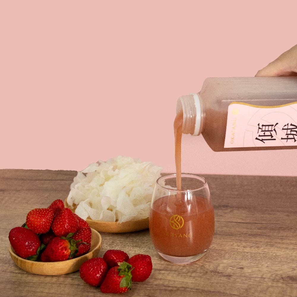 [日進生技]O卡桑草莓限定莓好健康組｜1000ml*4(草莓白木耳露*4), , large