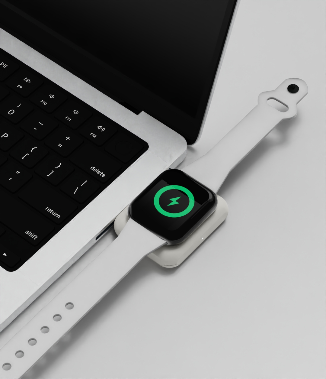 [OneMore Co., Ltd.] Allite WA1 2-in-1 Apple Watch AirPods Portable Dual-Sided Charger, , large