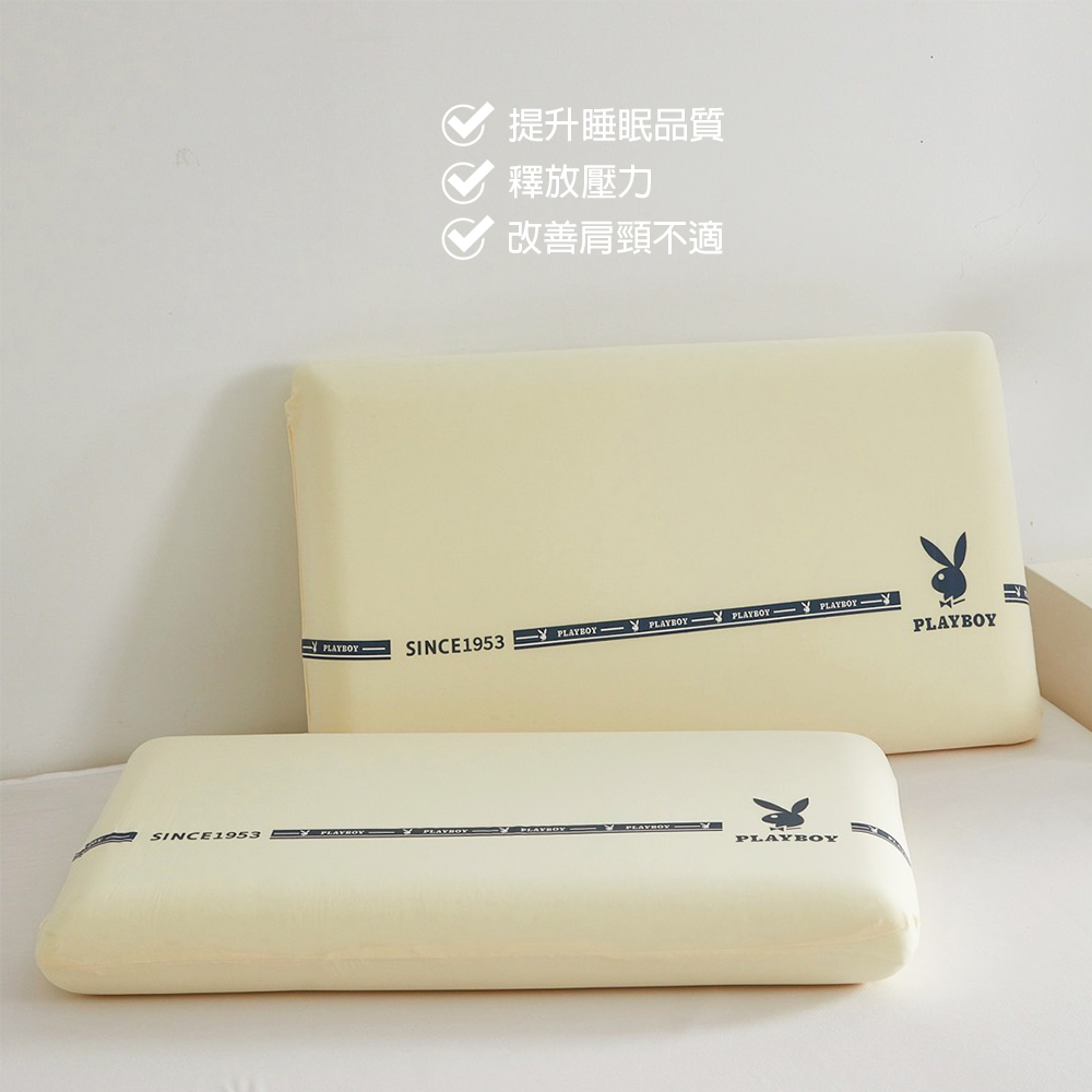 【PLAY BOY】零壓力涼感慢回彈記憶枕(止鼾枕/釋壓支撐/透氣好眠/太空記憶棉)白色, , large