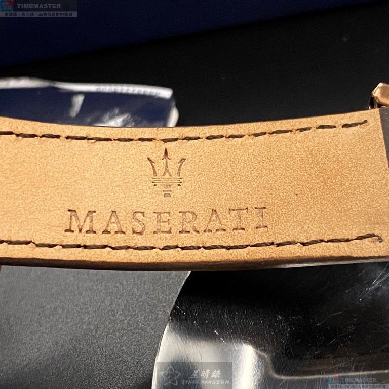[星晴錶業]MASERATI手錶,42mm,R8851118006古銅色錶面玫瑰金錶殼咖啡色真皮皮革錶帶款, , large