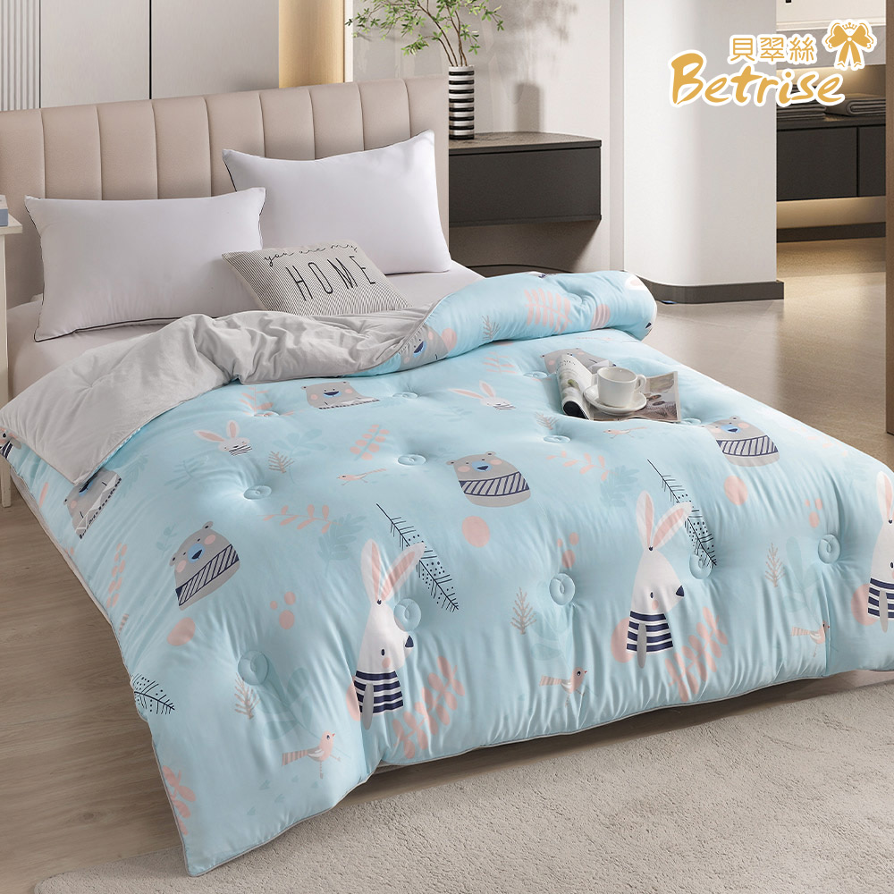 [LY SHIN BEDDING] Betrise Cute bunny | Graphene Thermal Storage Antibacterial Tencel Skin Friendly Velvet Washable Warm Winter Quilt 180x210CM-Upgraded Thickened Version 3kg, , large