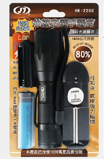 JY 28W Telescopic Rechargeable Flashlight, , large