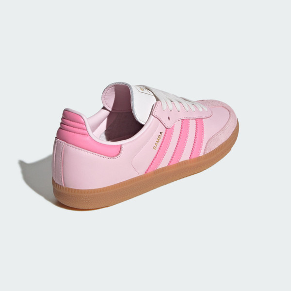 Kixpress-Adidas Samba Og W 女 運動休閒鞋 德訓鞋 復古 膠底 舒適 粉紅 [JS4091], , large