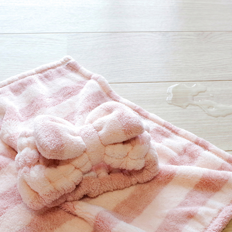 【CB JAPAN】蝴蝶結系列超細纖維擦頭巾+髮帶2件組, , large