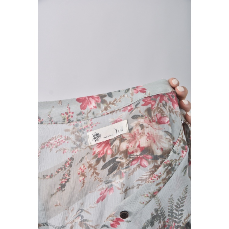 (L) yull碎花氣質藍色洋裝二手衣, , large