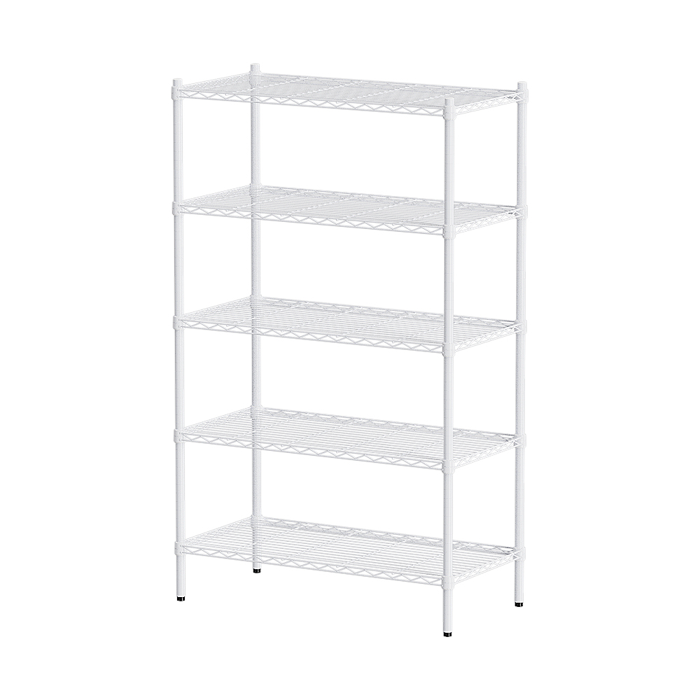 【Y HOUSE】90x45x150cm Lightweight Five-layer Iron Rack Iron Rack Shelf-Painted White