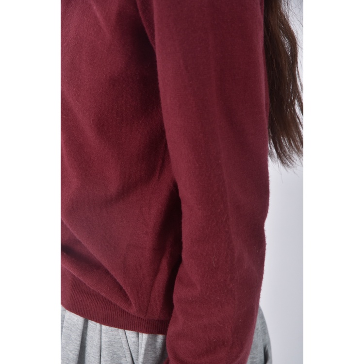 (S) visv領紅色長袖上衣二手衣, , large