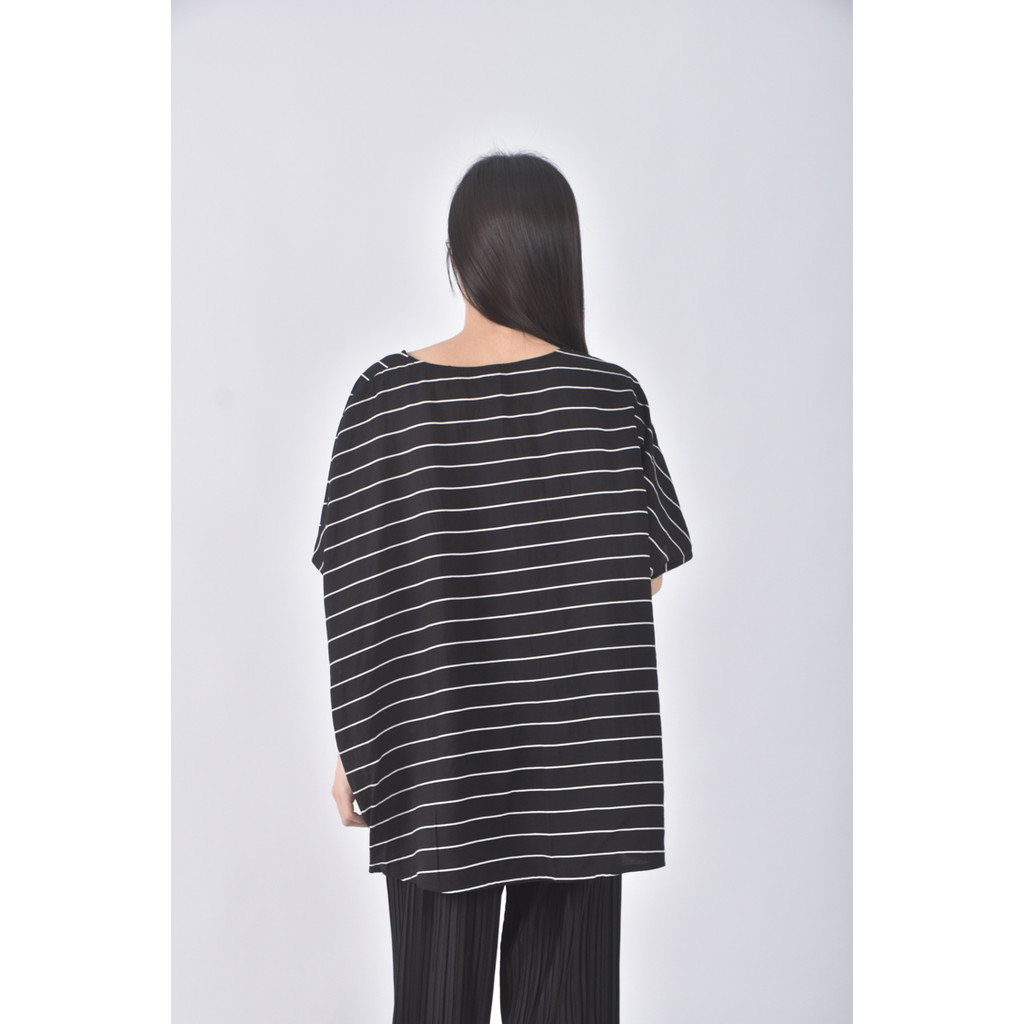 (F) ep條紋黑色上衣二手衣, , large