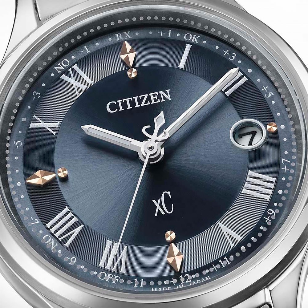 CITIZEN 星辰 XC 輕奢光 深邃藍 超級鈦 光動能電波女錶 ES9490-61L, , large