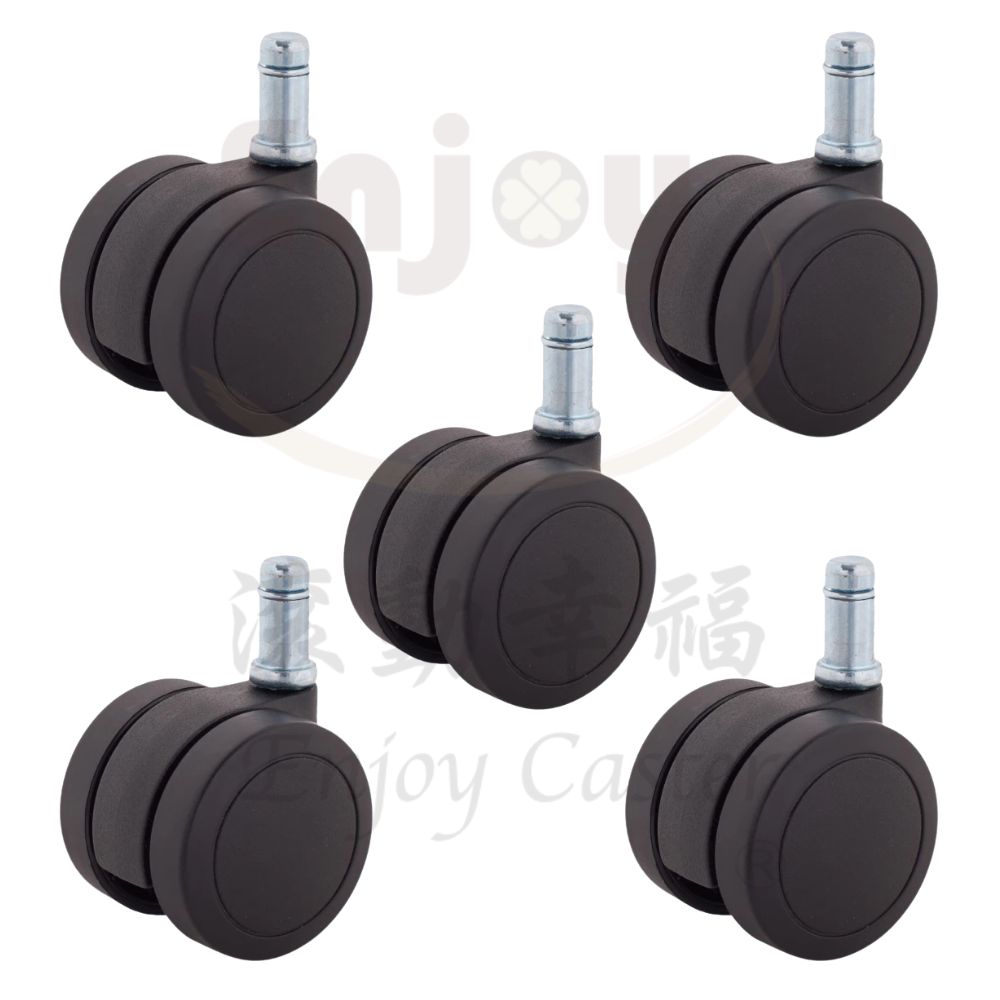 【滾動幸福PU輪】尼龍輪 50mm 杯口E(平面)、辦公椅輪子、活動輪、電腦椅輪子、台灣製、五爪、零件輪子, , large