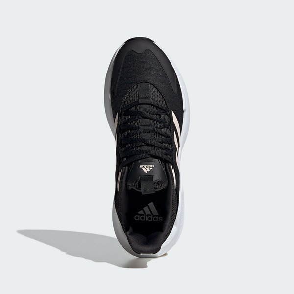 Adidas Alphaedge + 女 慢跑鞋 運動 訓練 休閒 緩震 舒適 愛迪達 黑 粉膚 [IE6038], , large