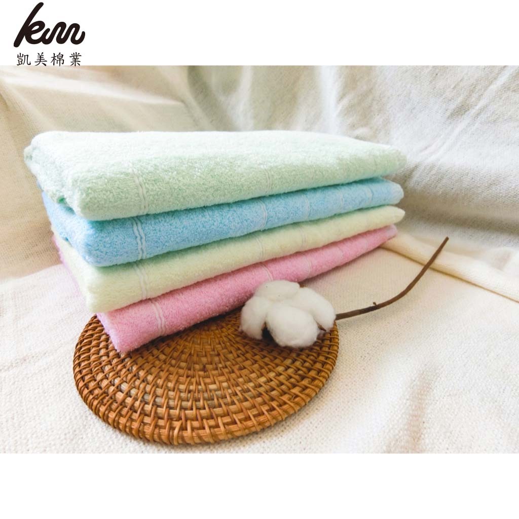 [Kaimei Cotton] Randomly excellent MIT made in Taiwan, elegant plain striped bath towel, top 12 taels, super thick, pure cotton satin design, , large