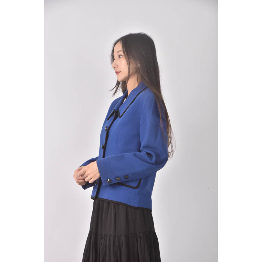 (XS（含）以下) jaeger羊毛藍色外套二手衣, , large