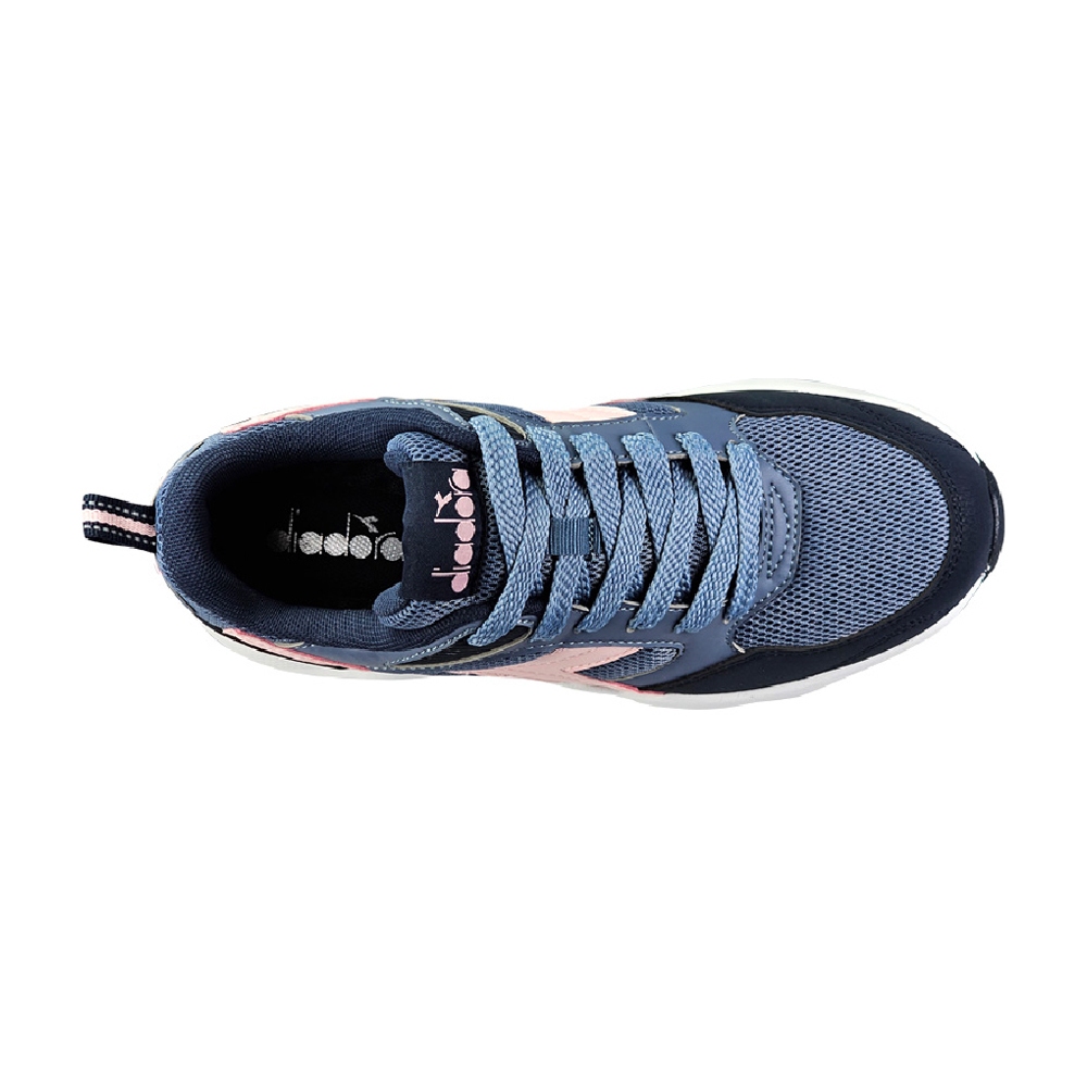 DIADORA迪亞多那 復古時尚休閒鞋 女運動鞋 女鞋 拼接 反光 透氣 Q彈 乳膠鞋墊 輕量 耐磨 止滑 灰白 藍粉, , large