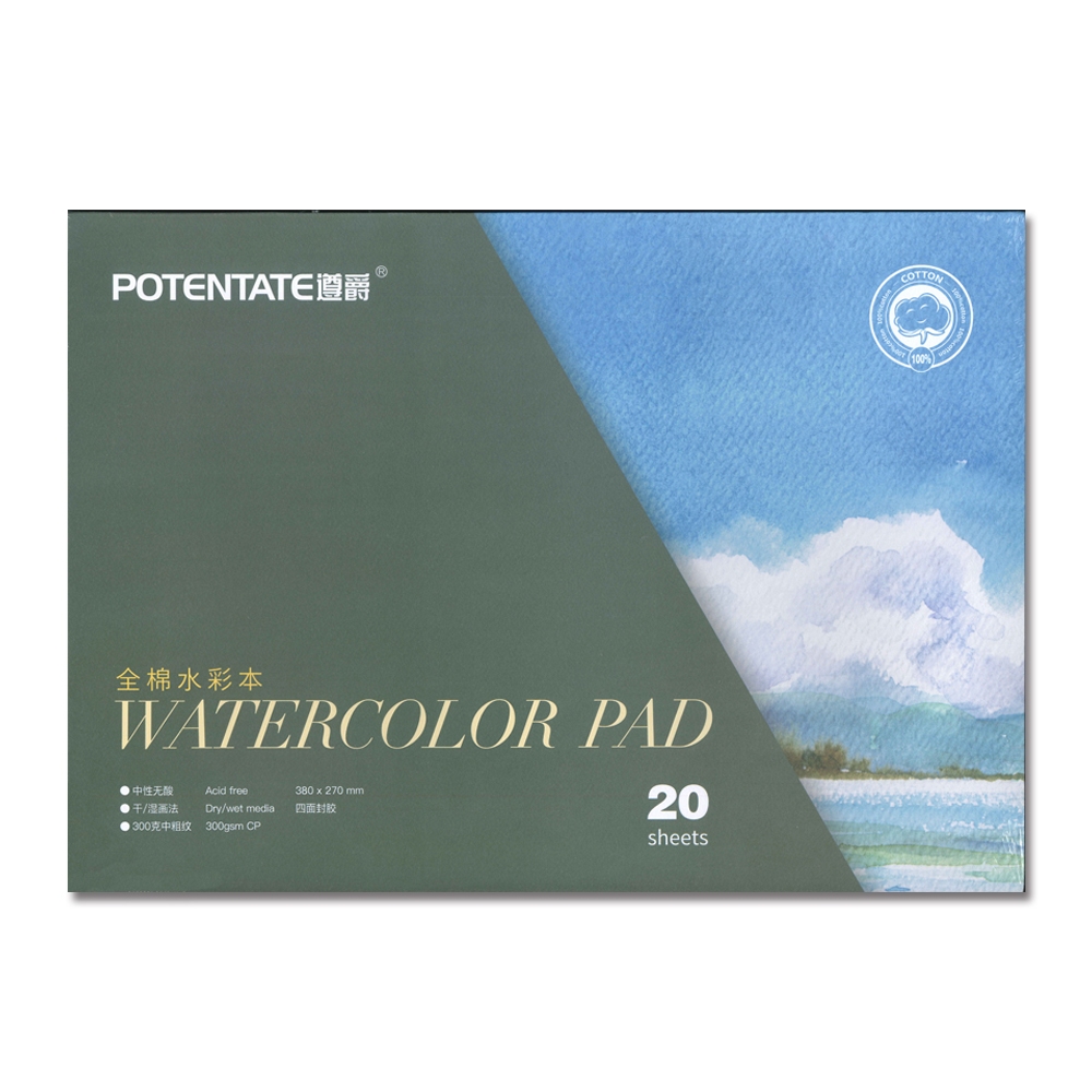 普思AP 【遵爵】藝術家級全棉水彩紙 中粗紋-本裝8K-Z4920855
