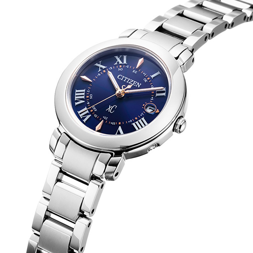 CITIZEN 星辰 XC 限量 鈦 光動能電波女錶 ES9440-51L, , large