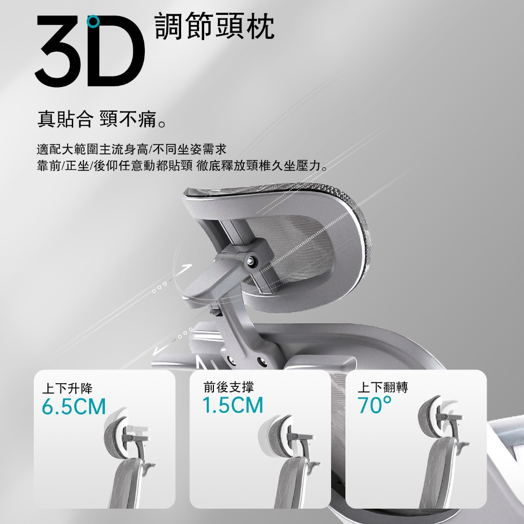 [C&D]舒壓艙人體工學椅-質感灰, , large