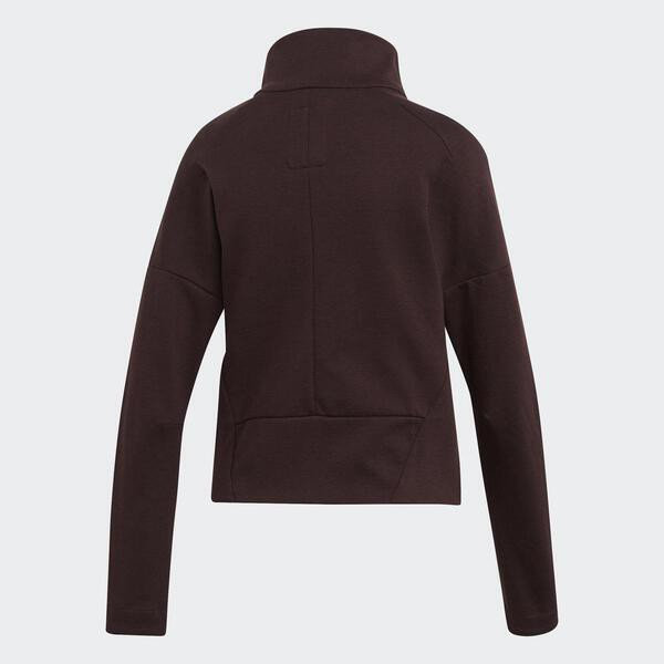 Adidas W HTR JKT 女 外套 運動 訓練 休閒 保暖 防風 立領 合身 短版 酒紅 [CZ8999], , large