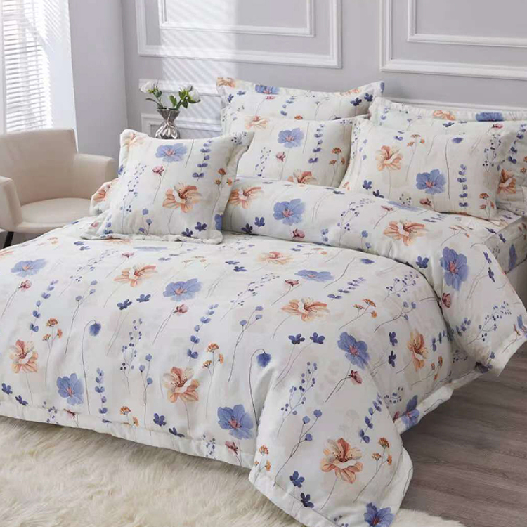 【多利寶寢具】FITNESS_100%純天絲頂級60S雙人七件式床罩組-朝顏純愛, , large