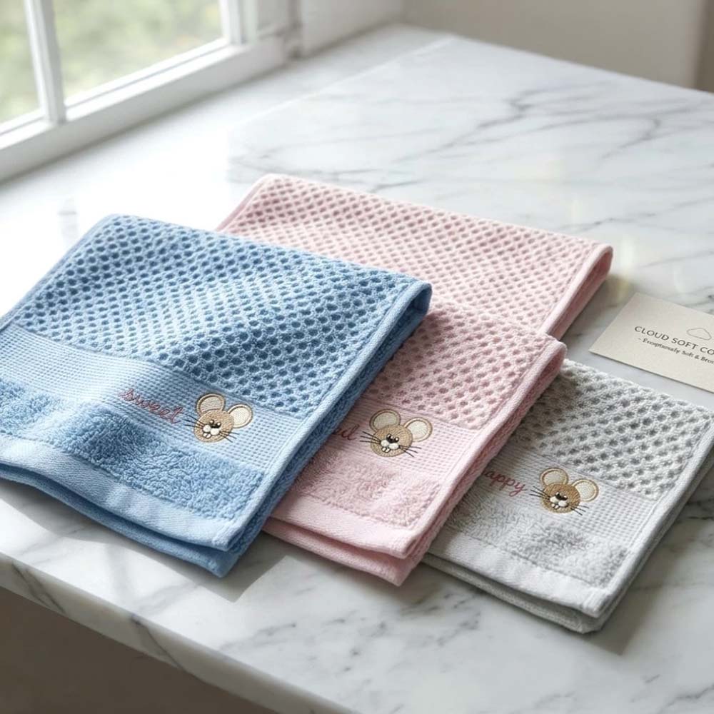 [Kaimei Cotton Industry] excellent pure cotton mesh, skin-friendly adult towel/bath towel/face towel/towel, big-eared rat style, , large