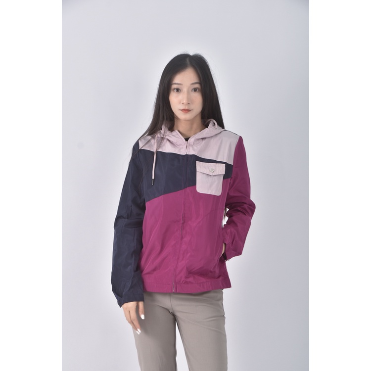 (S) outdoor跳色粉色外套二手衣