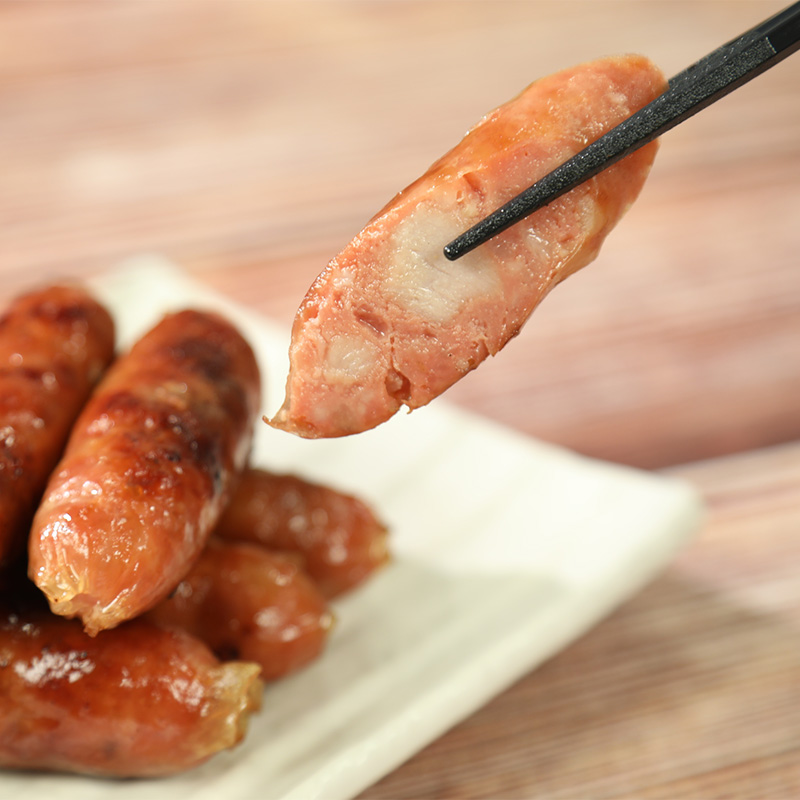 【台灣香腸食品】台灣心肉丁香腸 黑胡椒 7包(5條/包) 送里肌肉片1包, , large