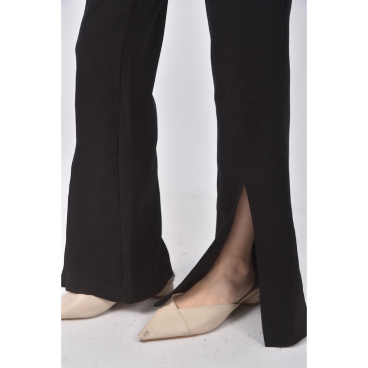 (S) ran 2高腰質感黑色長褲二手衣, , large