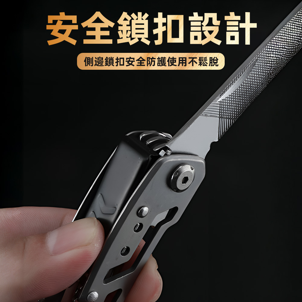 【上手家居】14合一折疊工具鉗-銀色(瑞士刀/老虎鉗/多功能鉗/尖嘴鉗/鉗子/隨身工具/摺疊鉗/迷你工具鉗), , large