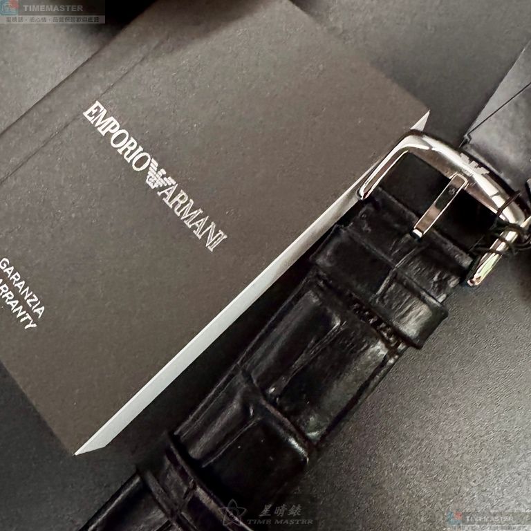 [星晴錶業]ARMANI手錶,44mm,AR00073機械鏤空錶面銀錶殼深黑色真皮皮革錶帶款, , large