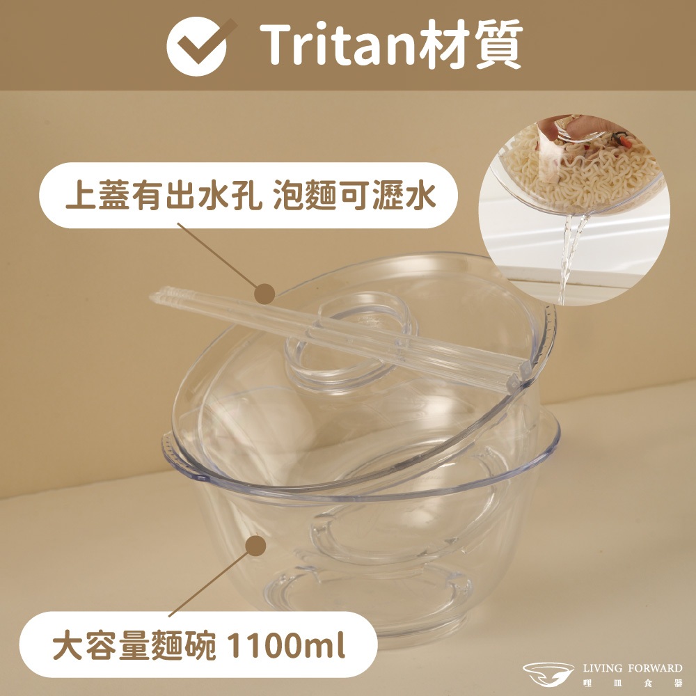 【哩皿食器】台灣製  食品級Tritan 麵碗, , large