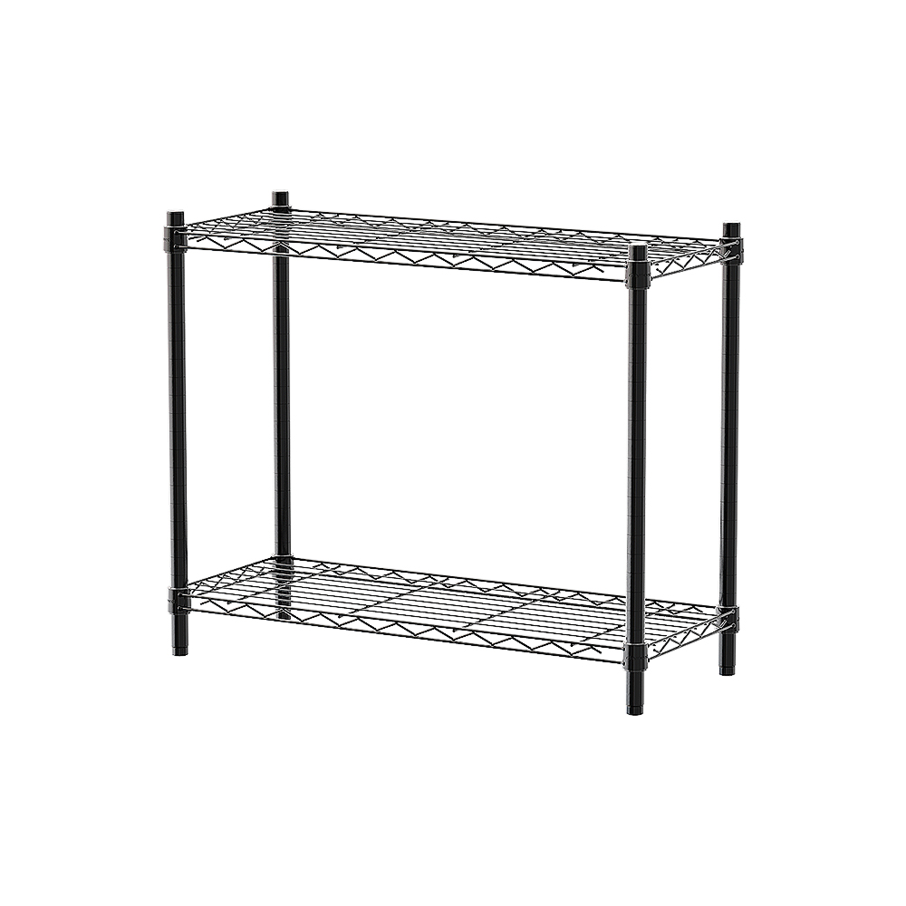 【Y HOUSE】76x30x60cm Lightweight Two-layer Iron Rack Iron Rack Shelf - Painted Black, , large