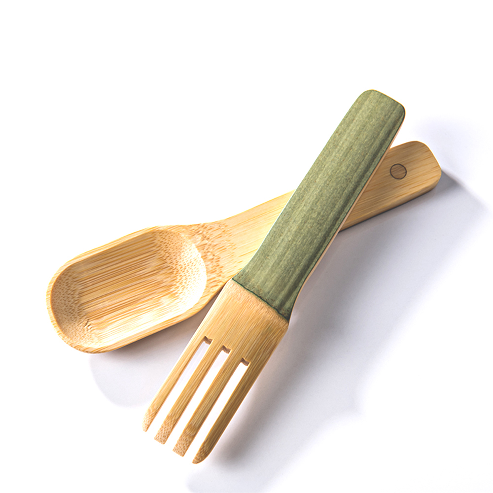 Green Bamboo Fork&Spoon, , large