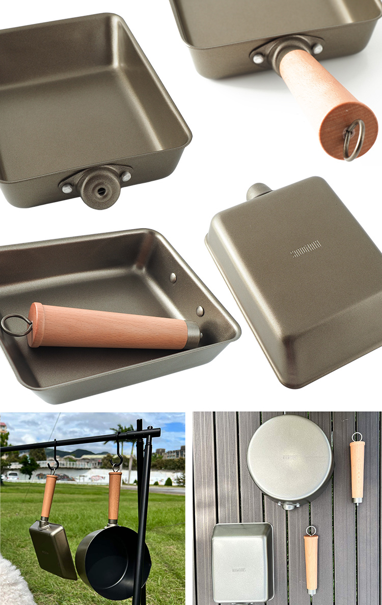 仙德曼台南鐵器玉子燒鍋x1+日本製玉子燒寬邊鍋鏟x1-1組, , large