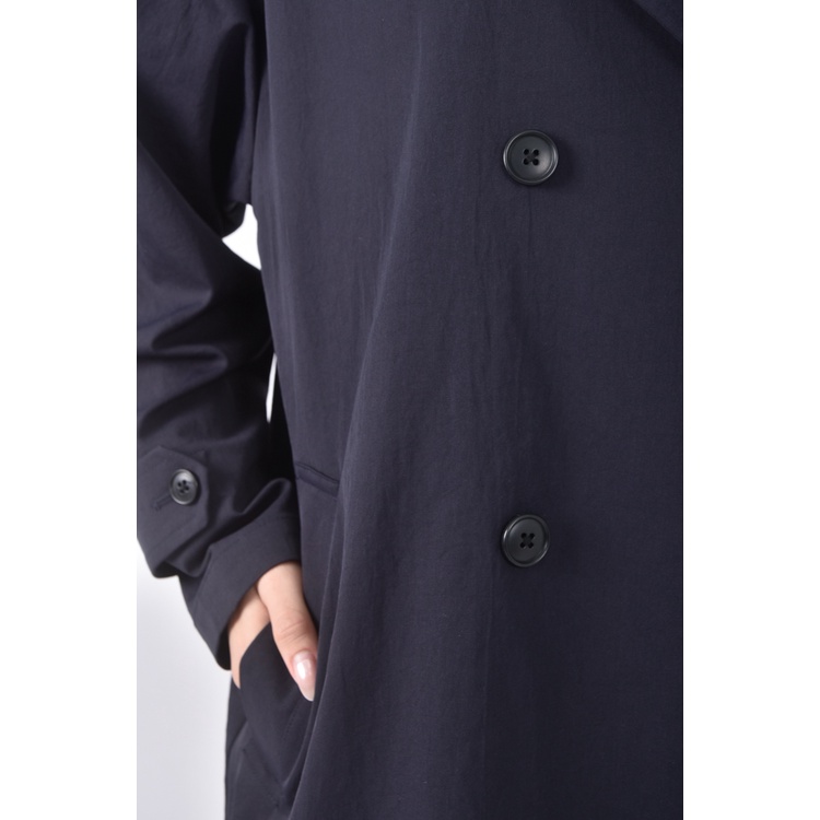 (L) muji質感風衣黑色外套二手衣, , large