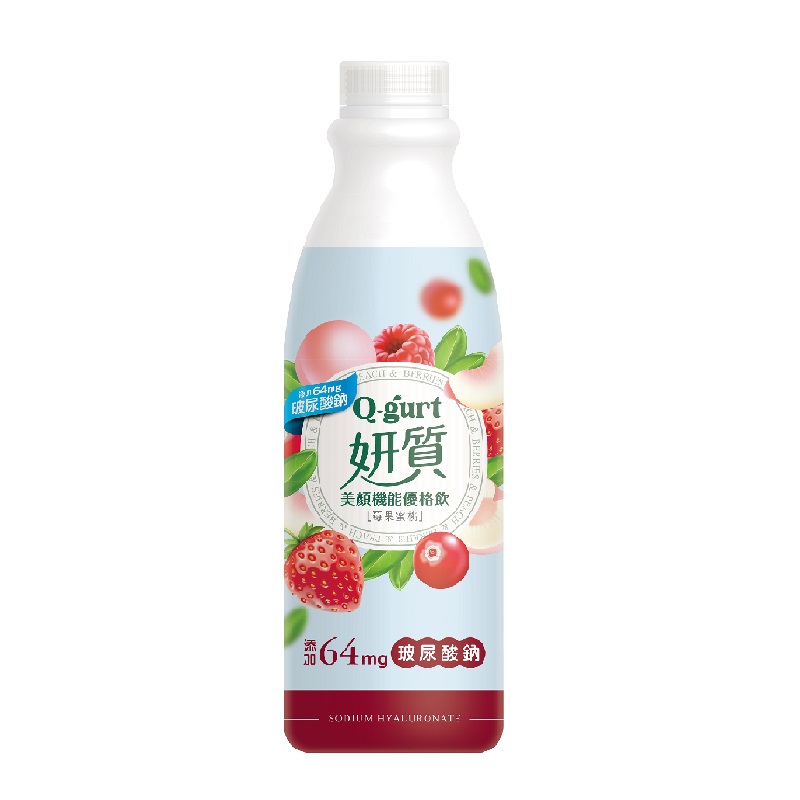 Q-gurt peach  berries yogurt drink, , large