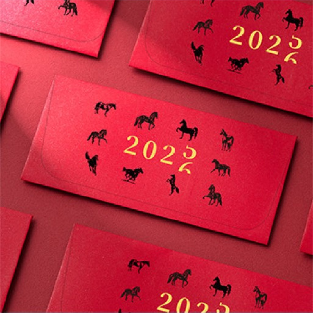1A 2026 馬年 西式 紅包袋 馬上繞一圈 10張入 /包 2002, , large