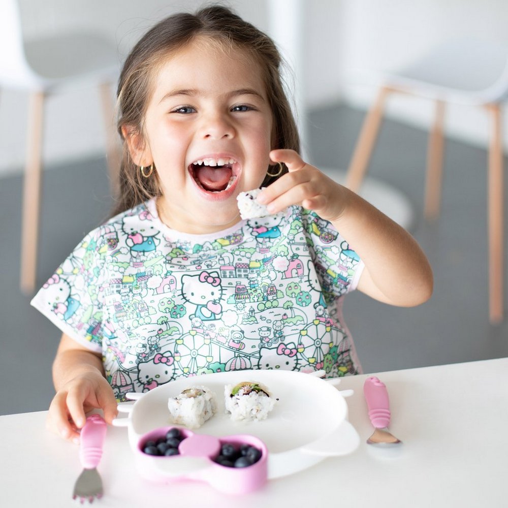 Bumkins 防水短袖圍兜兜-Hello Kitty, , large