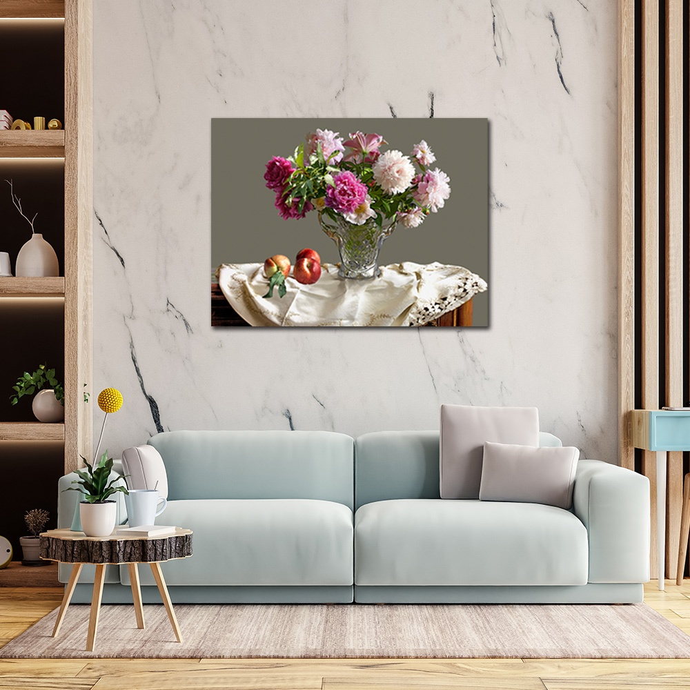 【御畫房】牡丹花開 國家一級畫師手繪油畫60×80cm(VF-154), , large