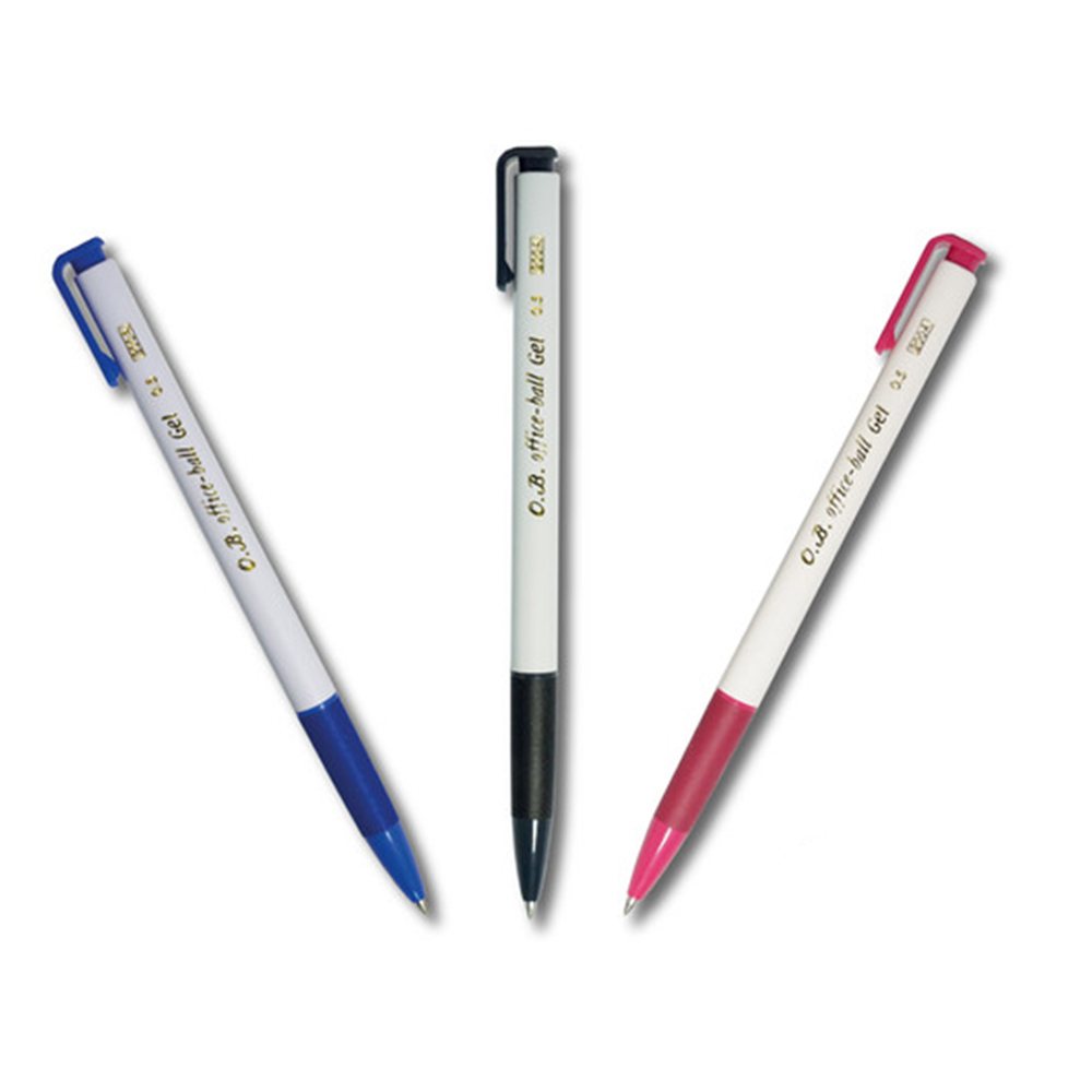 【龍品文創】王華OB OB-200A 0.5 自動中性筆 -紅-12支入, , large