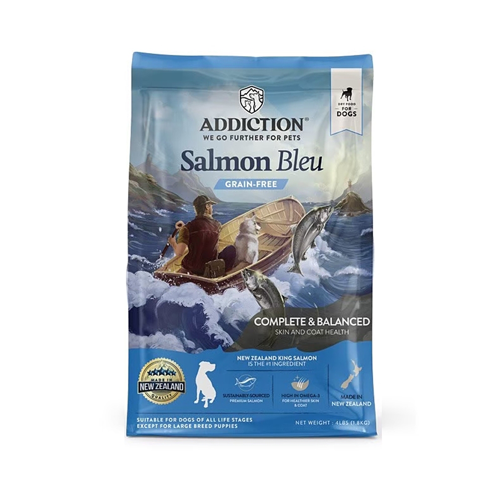 【ADDICTION 自然癮食】藍鮭魚 無穀全齡犬飼料15kg, , large
