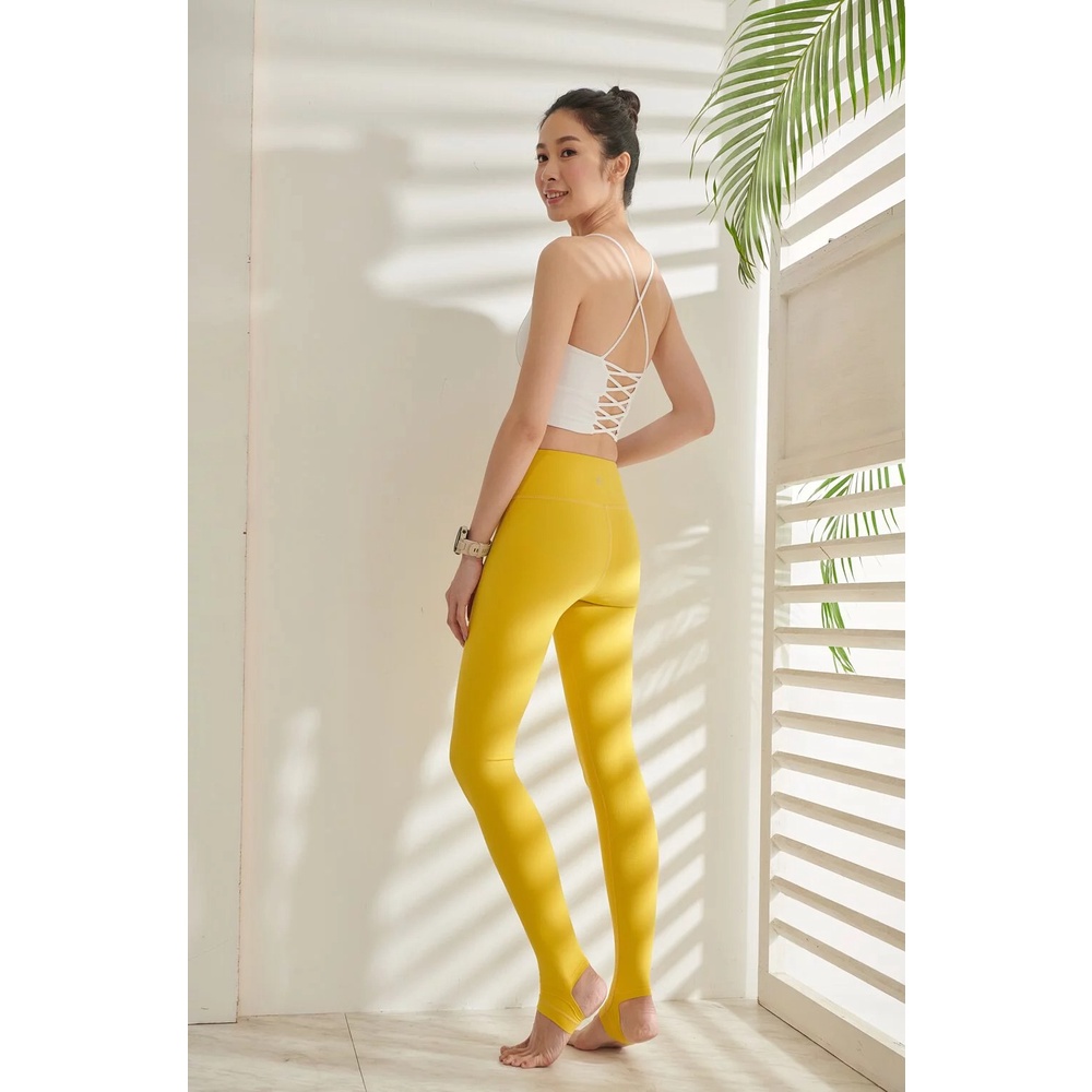 YOGA FLOW Basia Pants - 長版修身踩腳褲 - 芥末黃 Mustard Yellow, , large